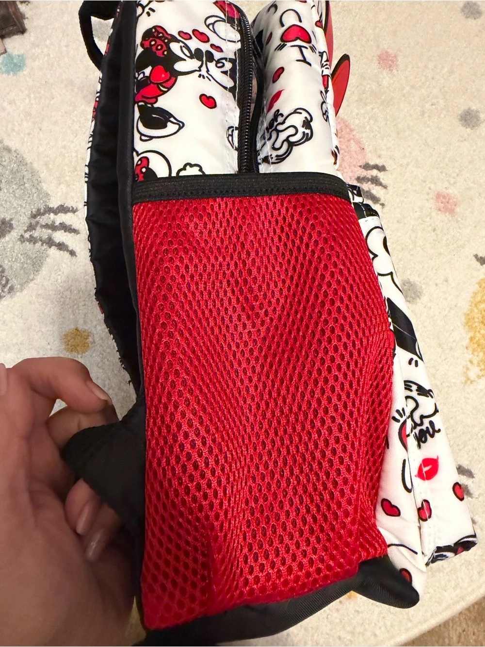 NWOT Disney Minnie Mouse Kids Backpack - Red, Black & White